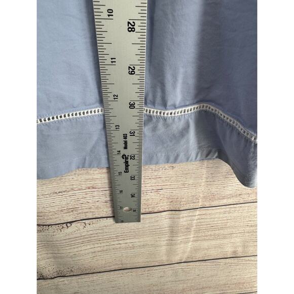 Theory Zizinna T Mini Dress Women's Size 10 Light Blue 3/4 Sleeve - Picture 11 of 12